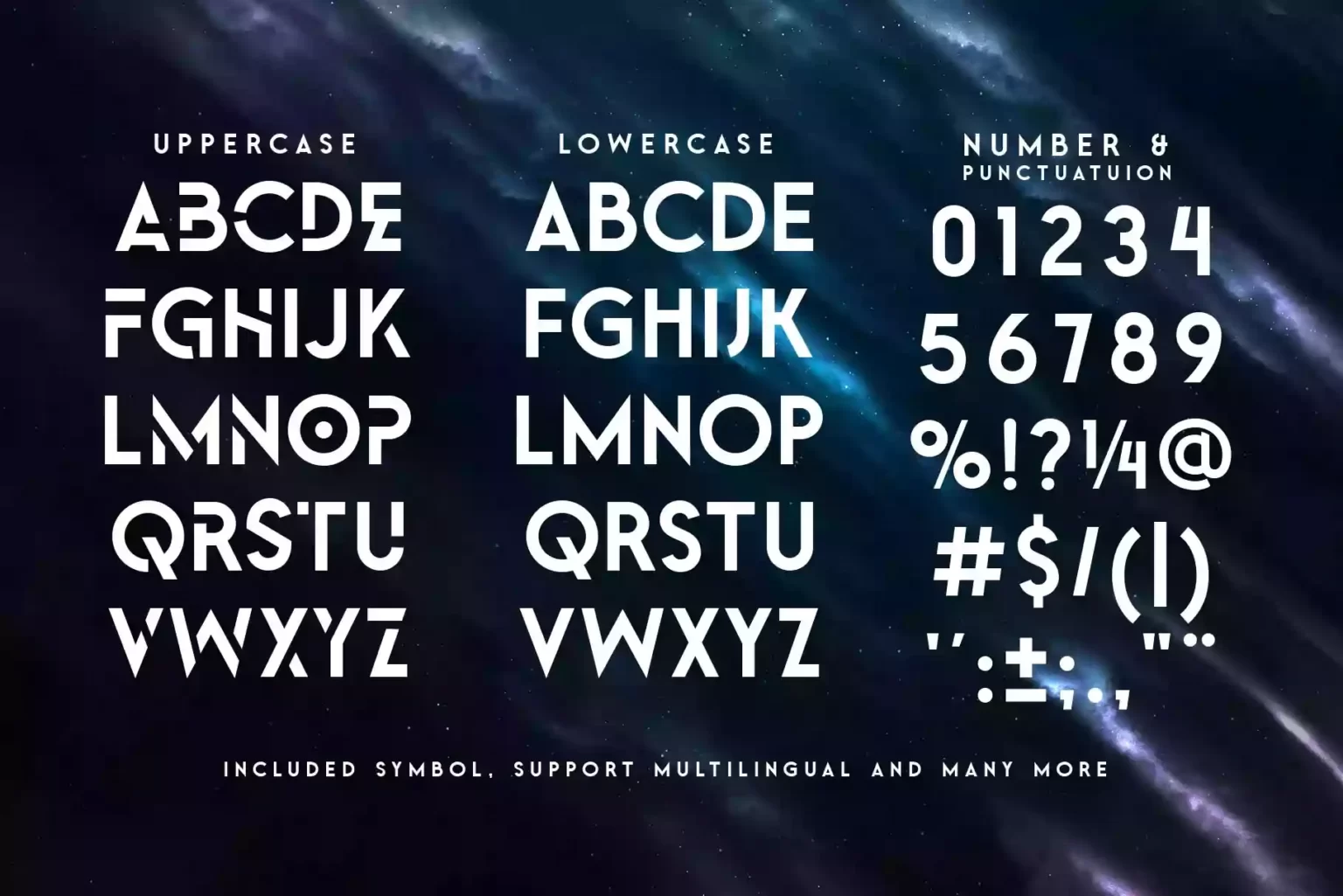 Warzone Font Character Map